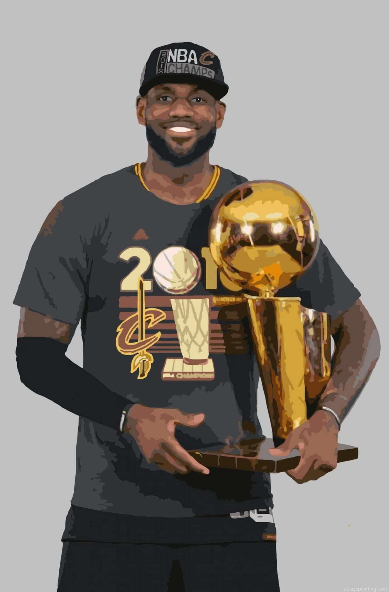 Lebron James With The Trophy Paint By Numbers.jpg