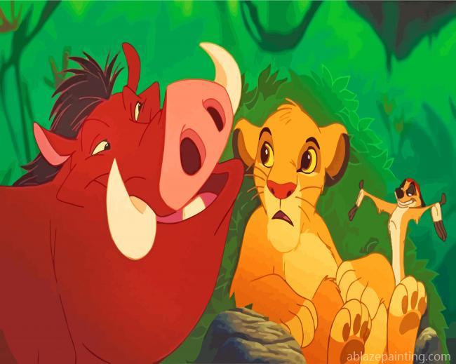Timon Pumbaa And Lion Paint By Numbers.jpg