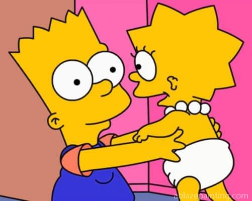 Bart And Little Lisa Simpson Paint By Numbers.jpg
