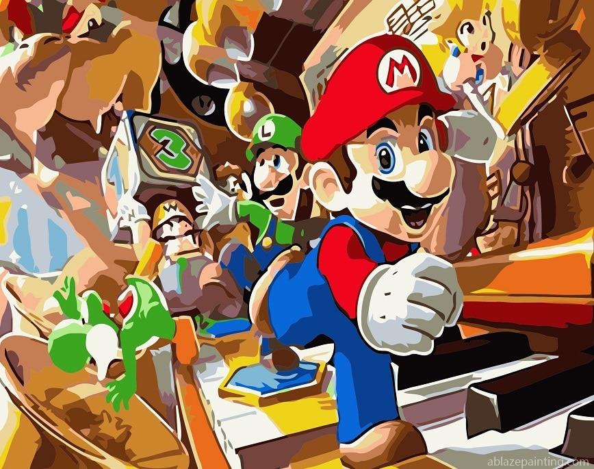 Mario Family Cartoon And Animation Paint By Numbers.jpg