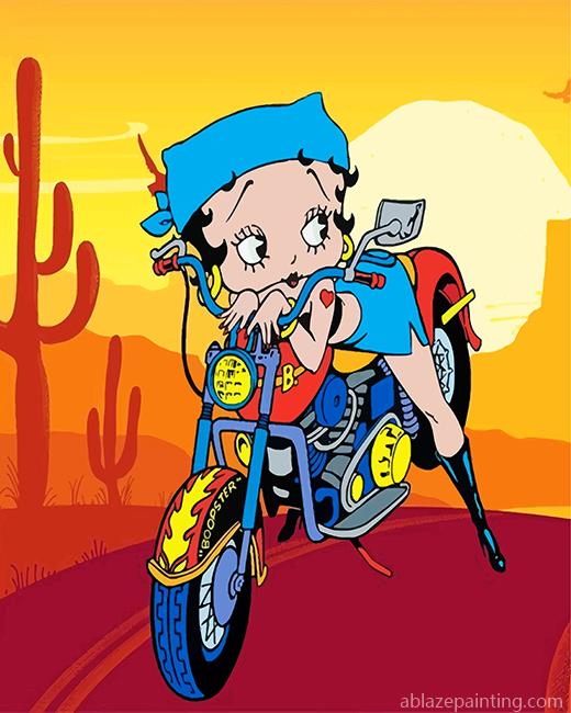 Motocross Betty Boop Paint By Numbers.jpg