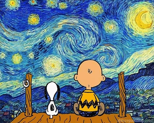 Starry Night Snoopy And Charlie Brown Paint By Numbers.jpg