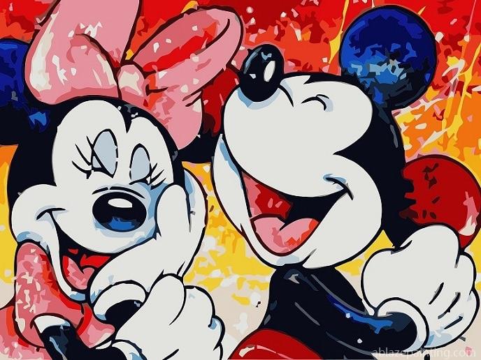 Mickey Mouse And Minnie Cartoon And Animation Paint By Numbers.jpg
