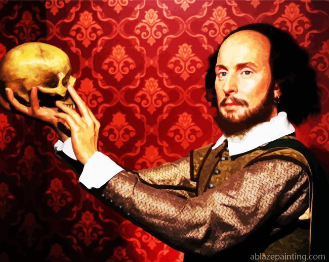 William Shakespeare With Head Skull Paint By Numbers.jpg