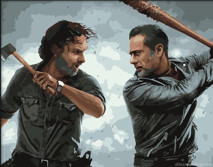 Negan And Rick Fight People Paint By Numbers.jpg