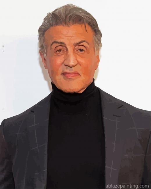 The American Actor Sylvester Stallone Paint By Numbers.jpg