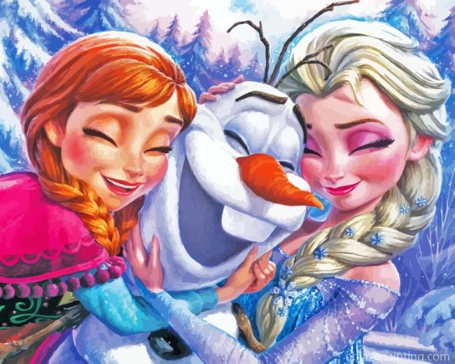 Anna And Elsa With Olaf Paint By Numbers.jpg
