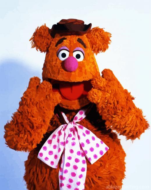 The Muppet Fozzie Bear Paint By Numbers.jpg