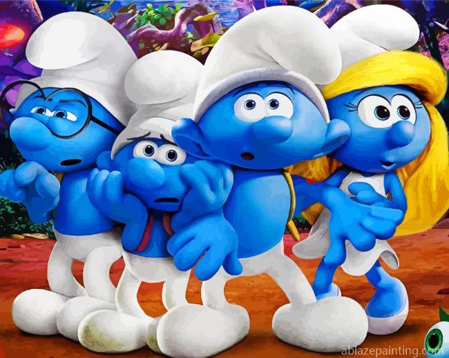 The Smurfs Characters Paint By Numbers.jpg