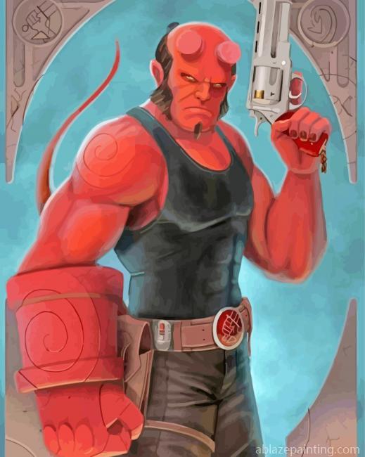 Aesthetic Hellboy Illustration Paint By Numbers.jpg