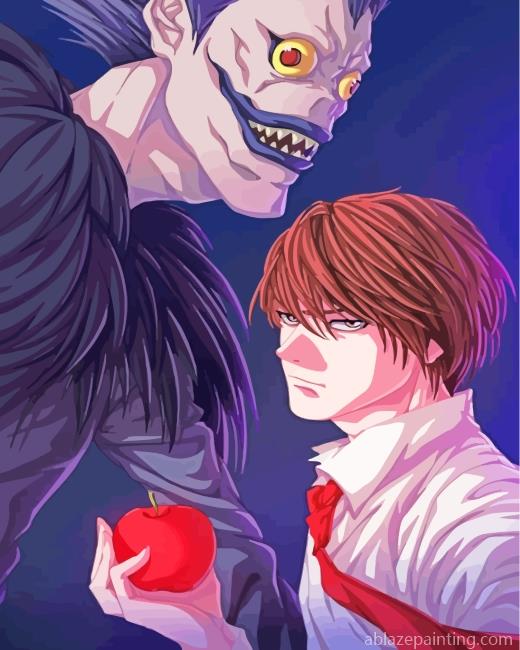 Ryuk And Light Yagami Illustration Paint By Numbers.jpg