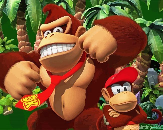 Donkey Kong And Diddy Kong Paint By Numbers.jpg