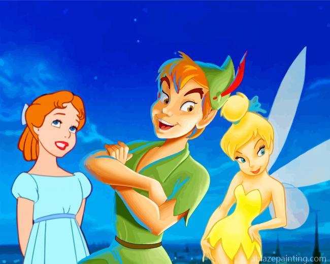 Peter Pan Wendy And Tinkerbell Paint By Numbers.jpg
