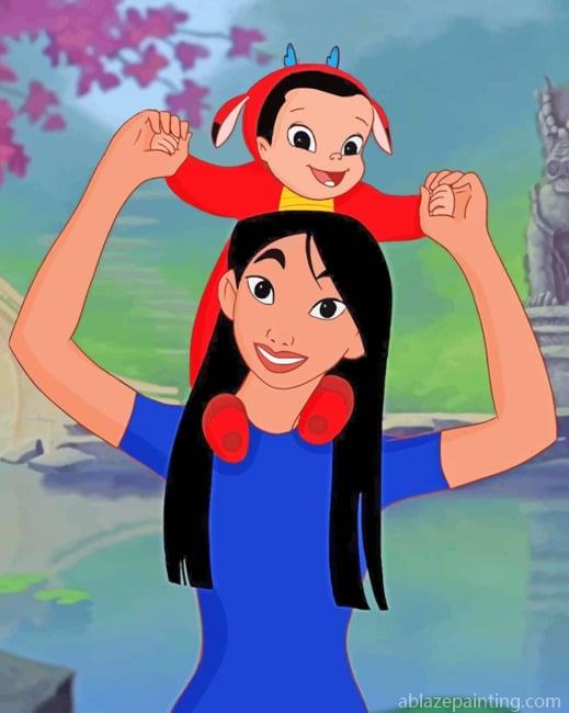 Mulan And Baby Paint By Numbers.jpg