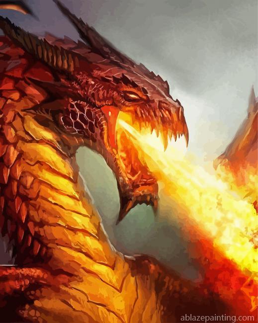 Fantasy Dragon Breathing Fire Paint By Numbers.jpg