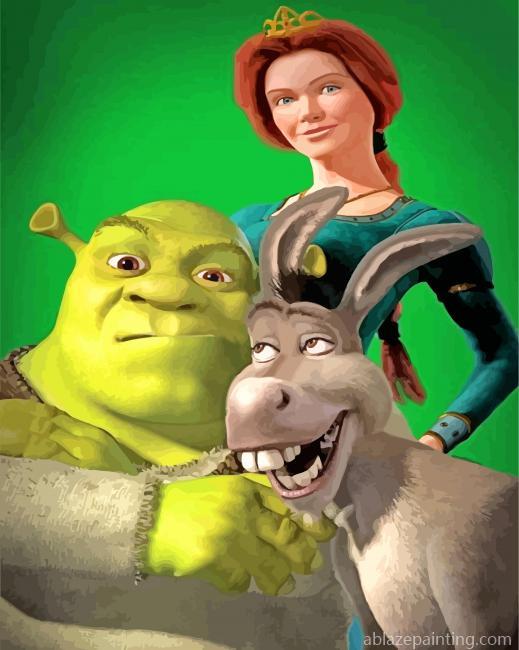 Shrek Fiona And Donkey Paint By Numbers.jpg