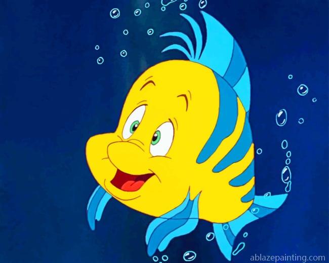 Flounder Fish Disney Cartoons Paint By Numbers.jpg