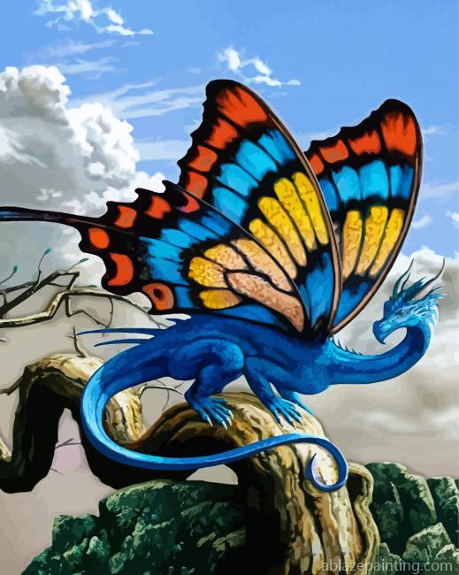 Blue Butterfly Dragon Paint By Numbers.jpg