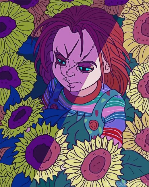 Chucky And Sunflowers Paint By Numbers.jpg
