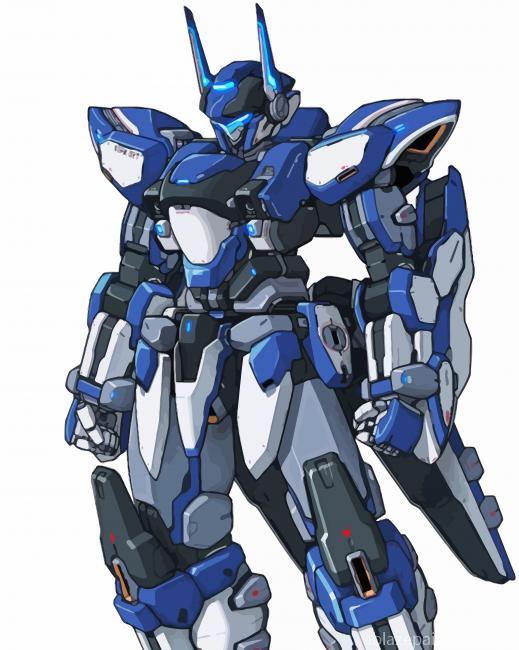 Blue Robot Anime Paint By Numbers.jpg