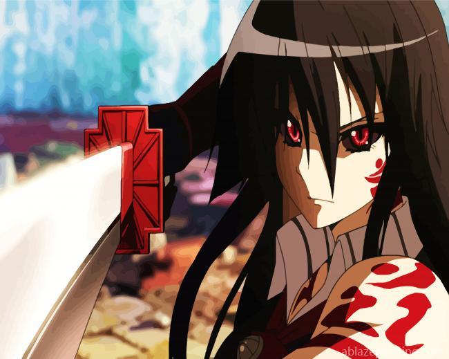 Akame Angry Girl Paint By Numbers.jpg