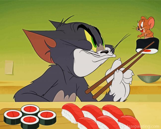 Tom Eating Sushi Paint By Numbers.jpg
