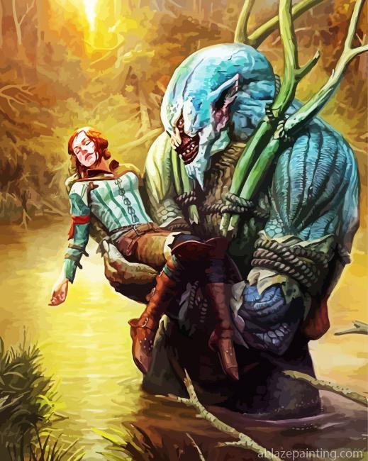 Triss Merigold And Troll Paint By Numbers.jpg