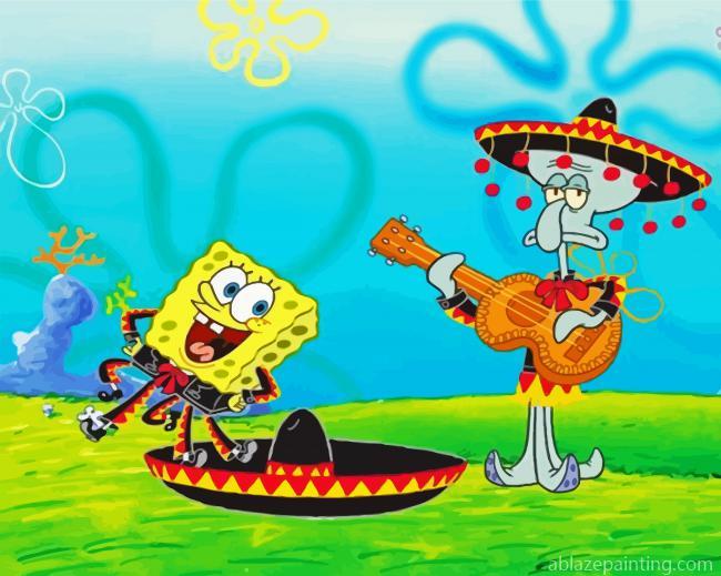 Squidward And Spongbob Paint By Numbers.jpg
