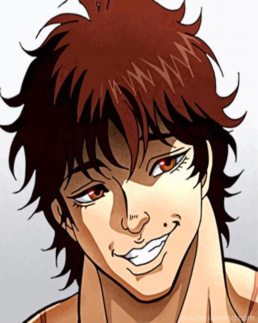 Baki Character Smiling Paint By Numbers.jpg
