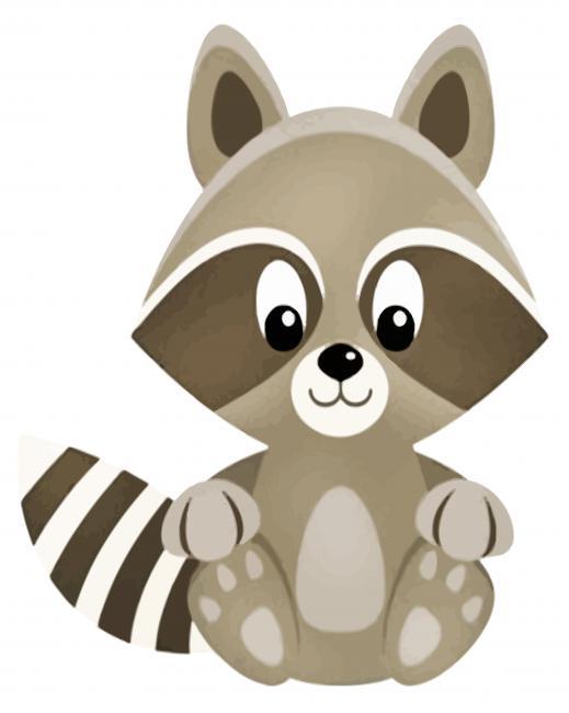 Cute Raccoon Paint By Numbers.jpg