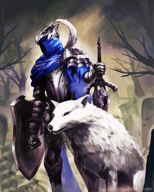 Artorias And White Wolf Paint By Numbers.jpg