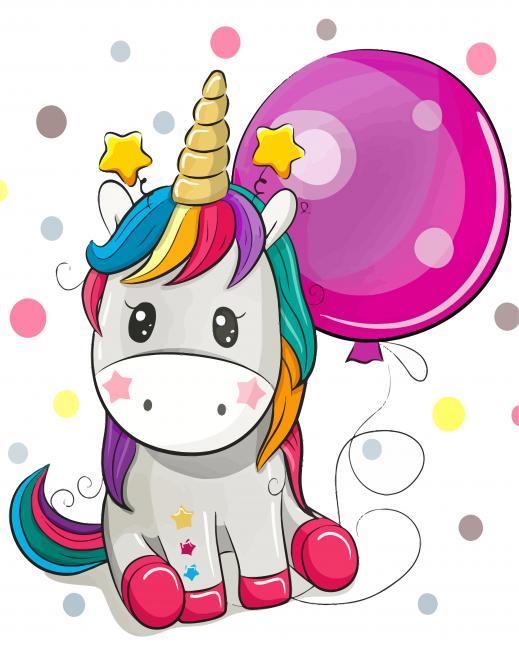Unicorn And Purple Balloon Paint By Numbers.jpg