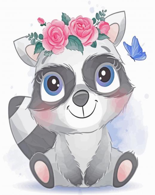 Aesthetic Raccoon Paint By Numbers.jpg