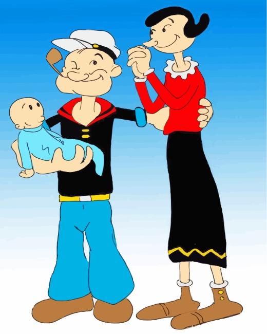 Popeye And Olive Oyl Characters Paint By Numbers.jpg