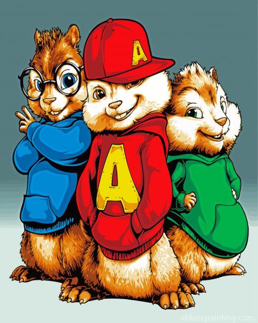 Chipmunks Animations Paint By Numbers.jpg