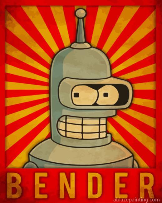 Futurama Bender Robot Paint By Numbers.jpg