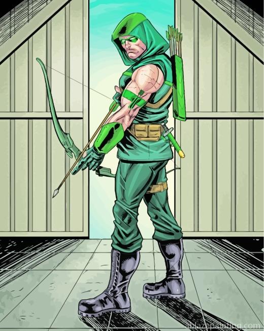 Green Arrow Superhero Paint By Numbers.jpg
