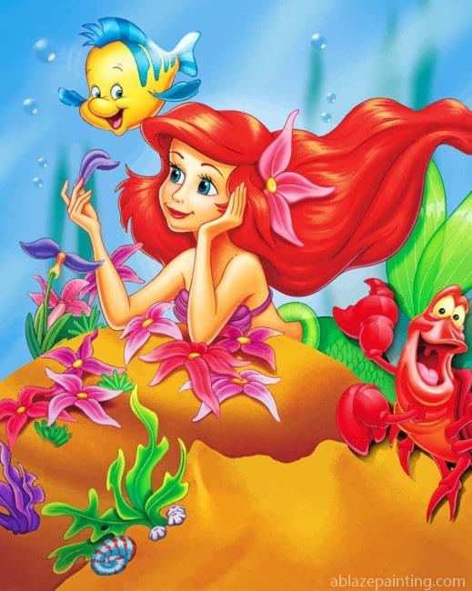 Mermaid Ariel Animations Paint By Numbers.jpg