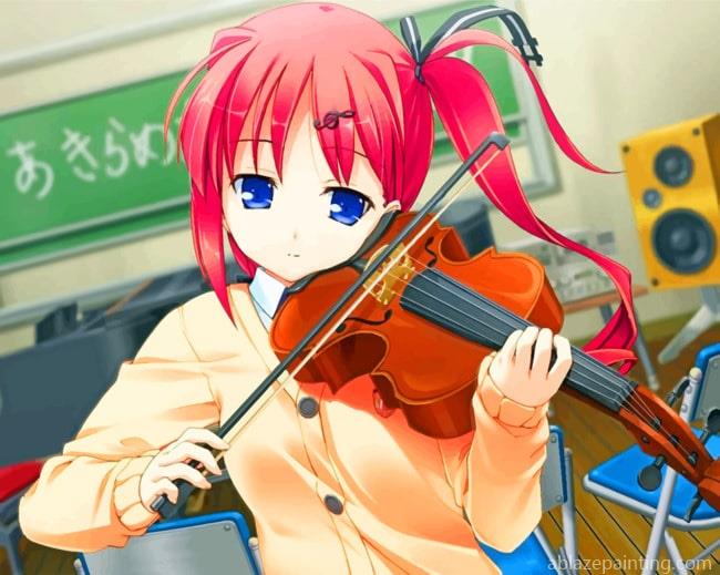 Violinist Anime Girl Paint By Numbers.jpg