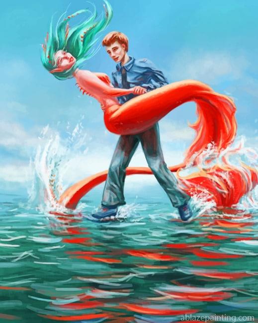 Mermaid's Romantic Moment New Paint By Numbers.jpg