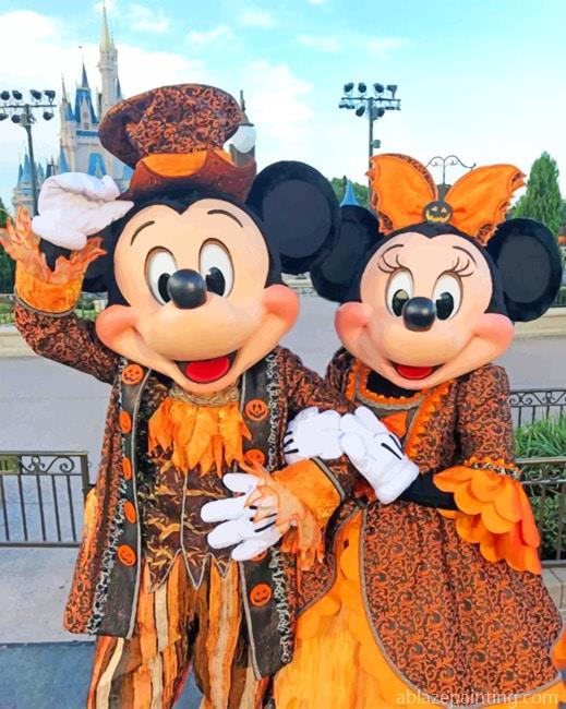 Mickey And Minnie In Halloween Clothes Disney Paint By Numbers.jpg