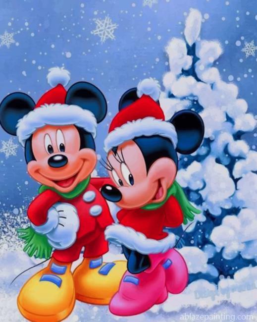 Mickey And Minnie Mouse Christmas New Paint By Numbers.jpg
