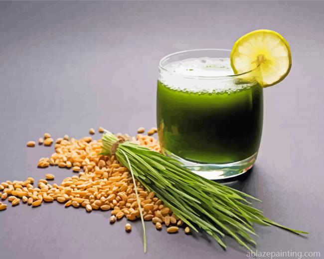 Delicious Wheatgrass Juice Paint By Numbers.jpg