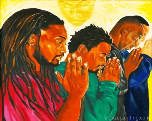 Black Men Praying Paint By Numbers.jpg