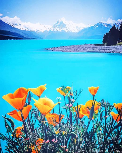 Pukaki Lake In New Zealand New Paint By Numbers.jpg
