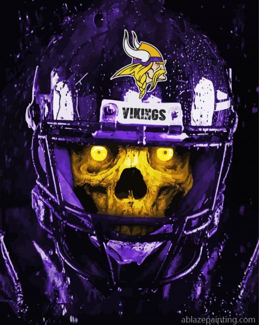 Minnesota Vikings Skull Paint By Numbers.jpg