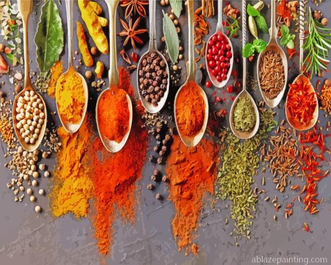 Spices Spoons Paint By Numbers.jpg