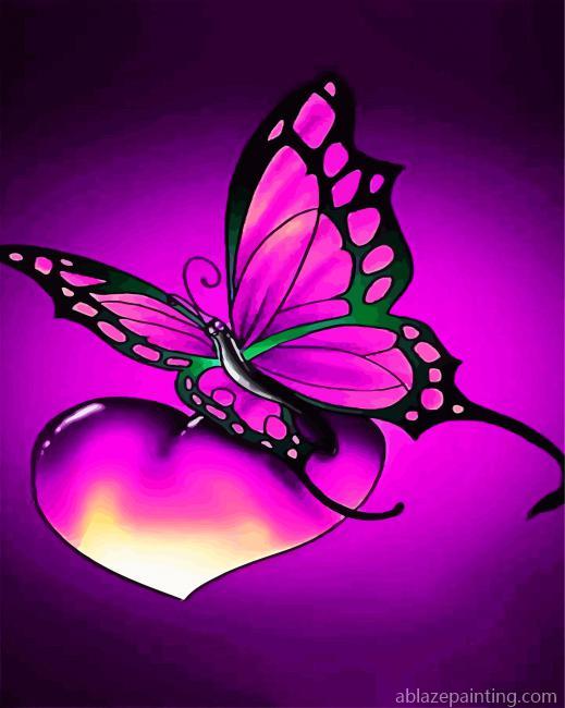 Purple Butterfly Heart Paint By Numbers.jpg