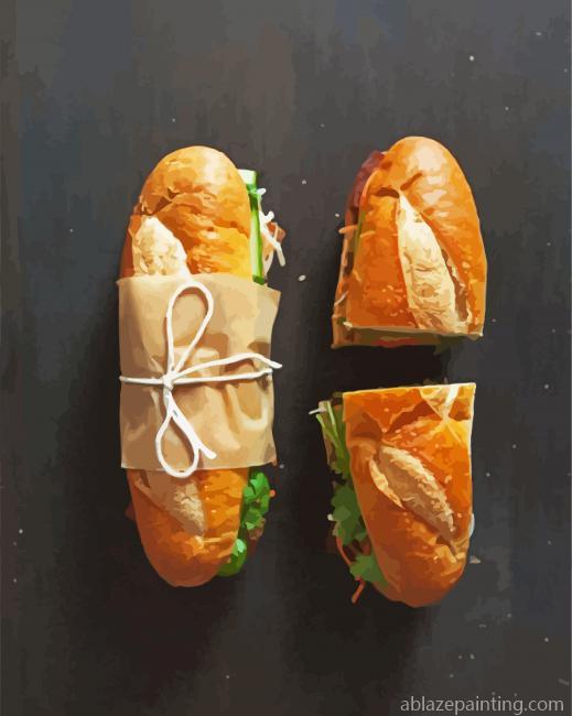 Sandwich Tasty Fast Food Paint By Numbers.jpg