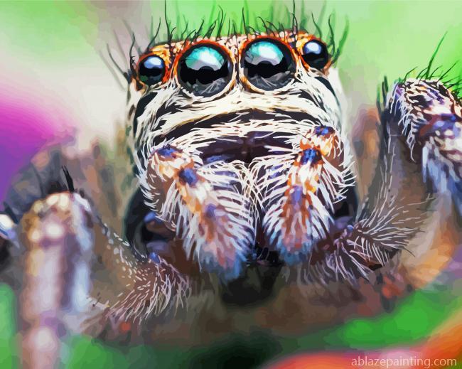 Close Up Cute Spider Paint By Numbers.jpg